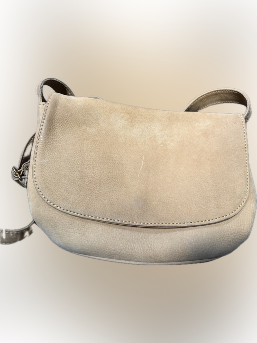 Coach Beige Leather Hobo Shoulder Bag